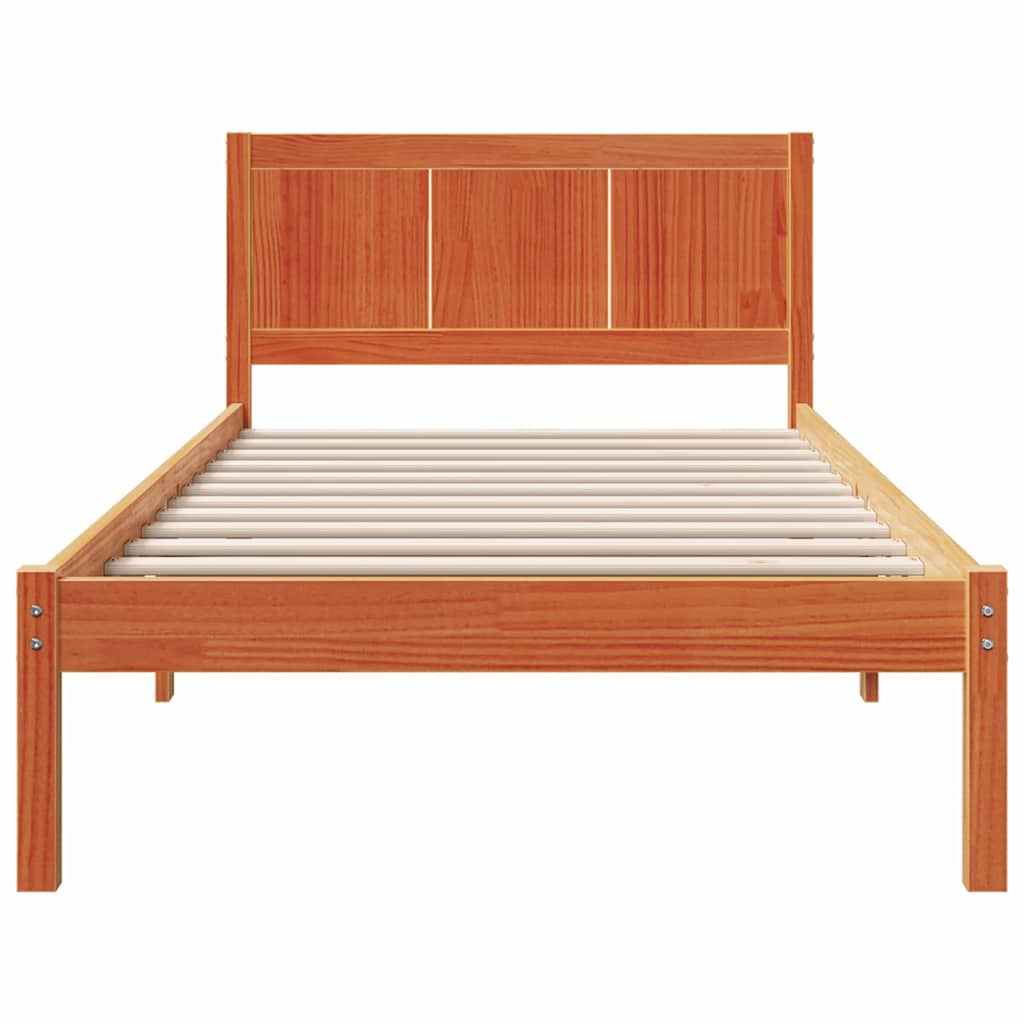Bettgestell Braun 75 x 190 cm Massivholz Kiefer