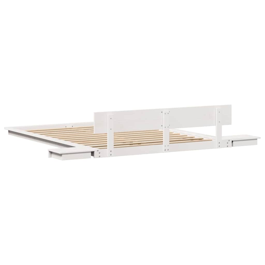 Bettgestell Weiß 140 x 200 cm Holz