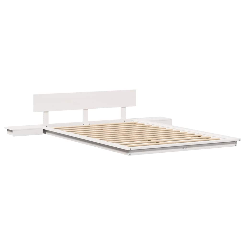 Bettgestell Weiß 120 x 190 cm Holz