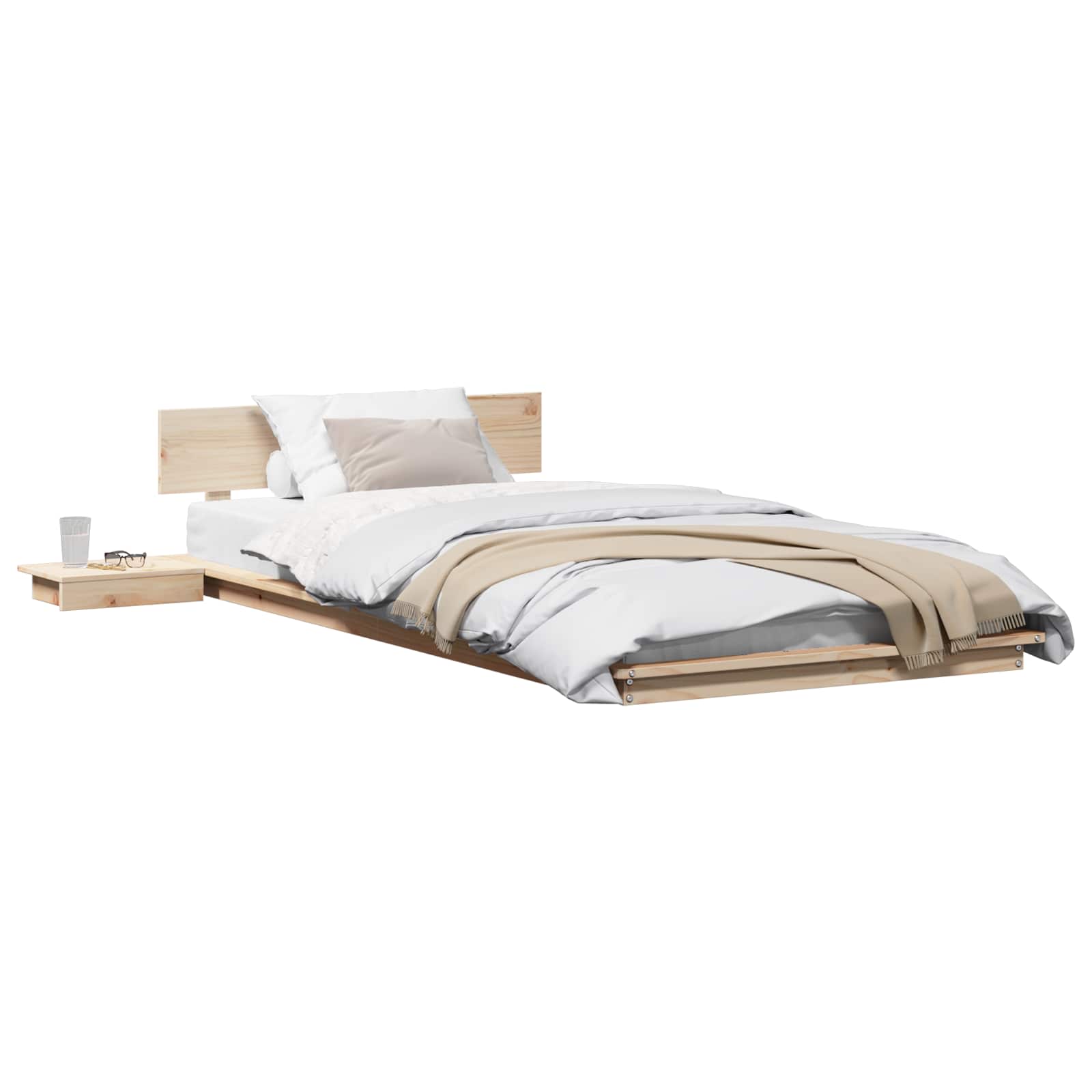 Bettgestell Braun 90 x 190 cm Holz