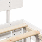 Bettrahmen mit Kopfteil Weiß 180 x 200 cm Massives Kiefernholz