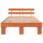 Bettrahmen Wachsbraun 135 x 190 cm Massives Kiefernholz