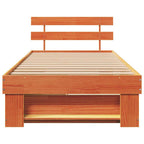 Bettrahmen Wachsbraun 90 x 190 cm Massives Kiefernholz