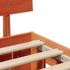 Bettrahmen Wachsbraun 75 x 190 cm Massives Kiefernholz