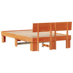 Bettrahmen Wachsbraun 135 x 190 cm Massives Kiefernholz
