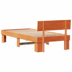 Bettrahmen Wachsbraun 90 x 200 cm Massives Kiefernholz