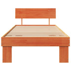Bettrahmen Wachsbraun 75 x 190 cm Massives Kiefernholz