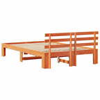 Bettrahmen Wachsbraun 120 x 200 cm Massives Kiefernholz