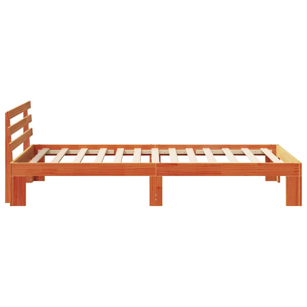 Bettrahmen Wachsbraun 75 x 190 cm Massives Kiefernholz
