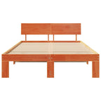 Bettrahmen Wachsbraun 135 x 190 cm Massives Kiefernholz