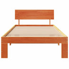 Bettrahmen Wachsbraun 75 x 190 cm Massives Kiefernholz