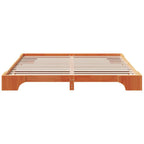 Bettrahmen Wachsbraun 200 x 200 cm Massives Kiefernholz