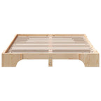 Bettrahmen Natur 160 x 200 cm Massives Kiefernholz