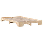Bettrahmen Natur 140 x 190 cm Massives Kiefernholz