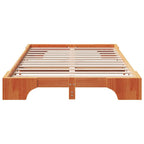 Bettrahmen Wachsbraun 140 x 190 cm Massives Kiefernholz