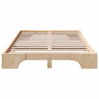Bettrahmen Natur 135 x 190 cm Massives Kiefernholz