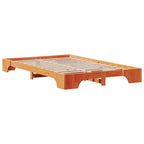Bettrahmen Wachsbraun 135 x 190 cm Massives Kiefernholz