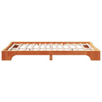 Bettrahmen Wachsbraun 135 x 190 cm Massives Kiefernholz