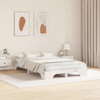 Bettrahmen Weiß 120 x 190 cm Massives Kiefernholz