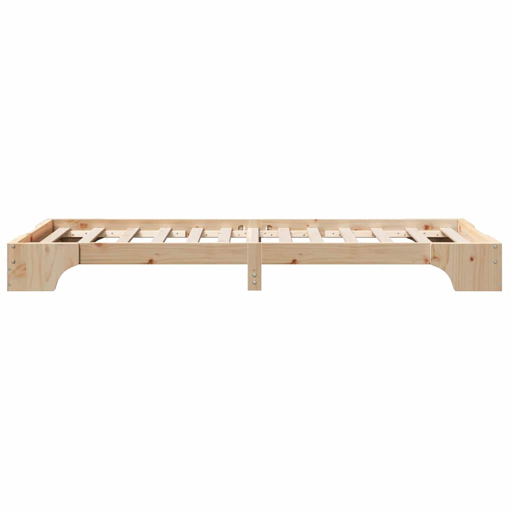 Bettrahmen Natur 100 x 200 cm Massives Kiefernholz