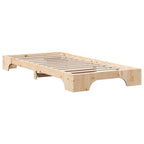 Bettrahmen Natur 80 x 200 cm Massives Kiefernholz