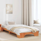Bettrahmen Wachsbraun 80 x 200 cm Massives Kiefernholz