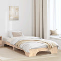 Bettrahmen Natur 75 x 190 cm Massives Kiefernholz
