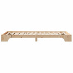 Bettrahmen Natur 75 x 190 cm Massives Kiefernholz