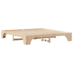 Bettrahmen Natur 200 x 200 cm Massives Kiefernholz
