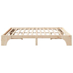Bettrahmen Natur 200 x 200 cm Massives Kiefernholz
