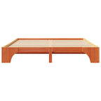 Bettrahmen Wachsbraun 200 x 200 cm Massives Kiefernholz