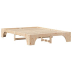 Bettrahmen Natur 150 x 200 cm Massives Kiefernholz
