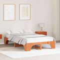 Bettrahmen Wachsbraun 140 x 190 cm Massives Kiefernholz