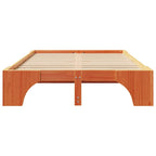 Bettrahmen Wachsbraun 140 x 190 cm Massives Kiefernholz