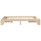 Bettrahmen Natur 135 x 190 cm Massives Kiefernholz