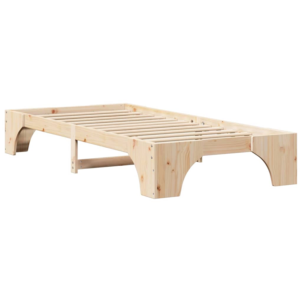 Bettrahmen Natur 80 x 200 cm Massives Kiefernholz