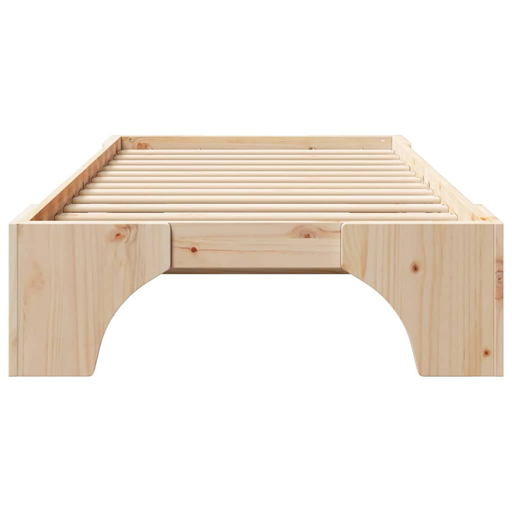 Bettrahmen Natur 90 x 190 cm Massives Kiefernholz