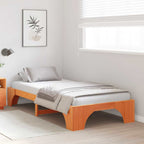 Bettrahmen Wachsbraun 90 x 190 cm Massives Kiefernholz