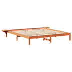 Bettrahmen Wachsbraun 200 x 200 cm Massives Kiefernholz