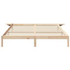 Bettrahmen Natur 180 x 200 cm Massives Kiefernholz