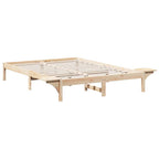 Bettrahmen Natur 160 x 200 cm Massives Kiefernholz