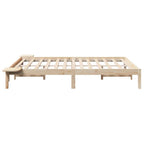 Bettrahmen Natur 160 x 200 cm Massives Kiefernholz
