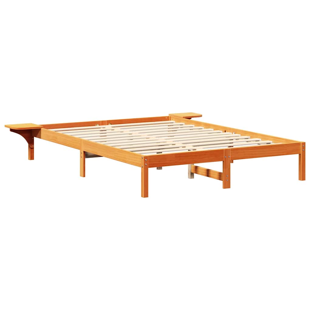 Bettrahmen Wachsbraun 140 x 200 cm Massives Kiefernholz