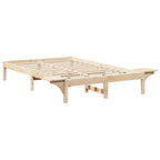 Bettrahmen Natur 120 x 200 cm Massives Kiefernholz