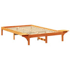 Bettrahmen Wachsbraun 135 x 190 cm Massives Kiefernholz