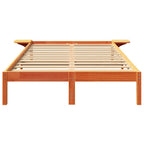 Bettrahmen Wachsbraun 135 x 190 cm Massives Kiefernholz