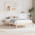 Bettrahmen Natur 120 x 190 cm Massives Kiefernholz