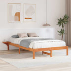 Bettrahmen Wachsbraun 120 x 190 cm Massives Kiefernholz