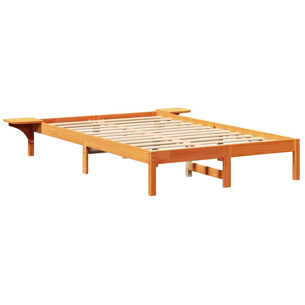 Bettrahmen Wachsbraun 120 x 190 cm Massives Kiefernholz