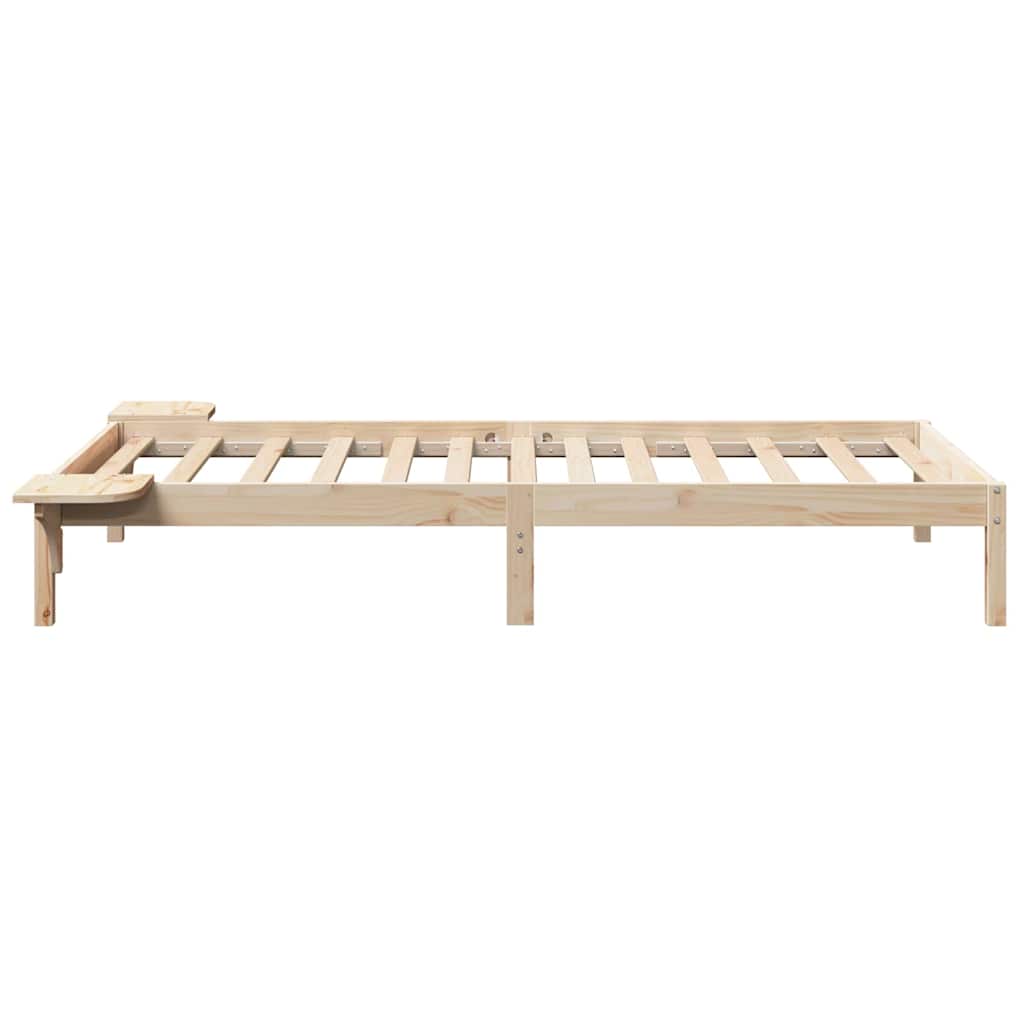 Bettrahmen Natur 90 x 200 cm Massives Kiefernholz